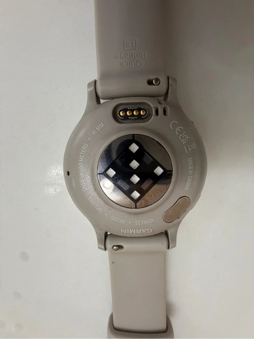 garmin Venu 2S Smartwatch - Beige with Gold Bezel